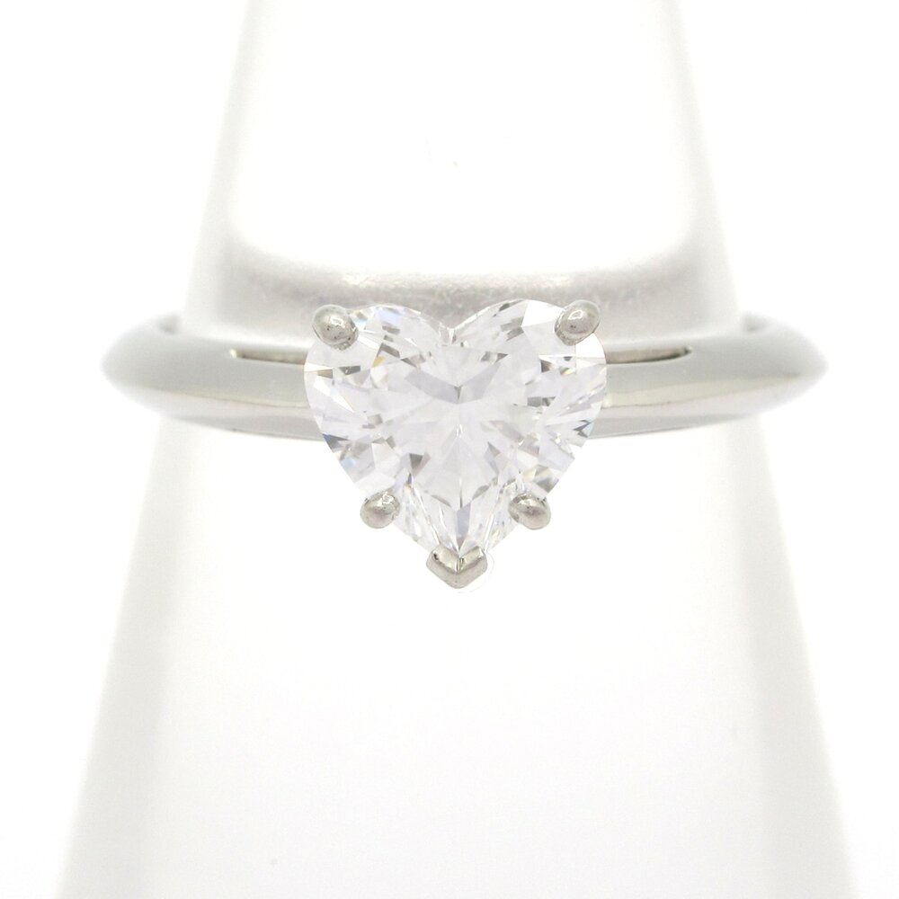 Tiffany & Co. Heart-shaped diamond engagement ring Pt950 Diamond